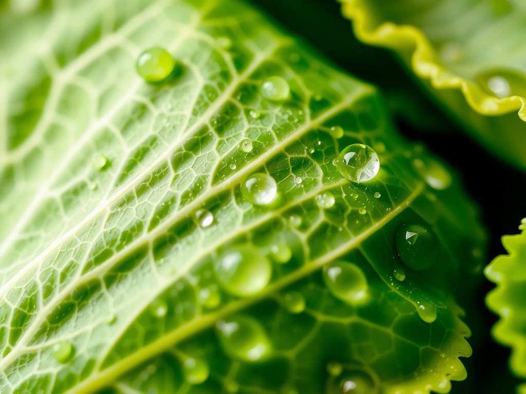 Detalle macro de hortaliza fresca